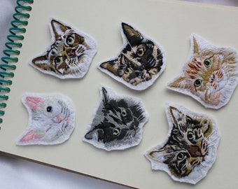 Custom Tortie Pet Patches, Wedding patch, Cat Mom Patch , Cat Patch Iron on , Animal Decorative Patch, Embroidered Cat Patch For Backpacks