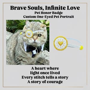 Parche bordado personalizado para la salud ocular de tu mascota, color blanco: algodón elástico, para perros y gatos.