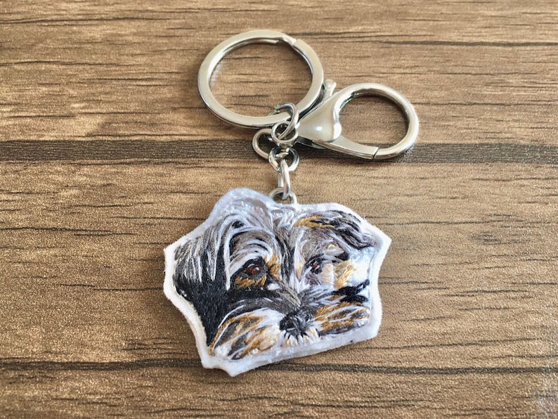 Personalized Handmade cat and dog Keychain Custom Pet memorial Gift Loss of pet Pet keychain memorial Friends keyring Loving Memory image 3