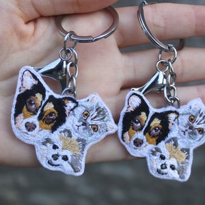 Personalized Handmade cat and dog Keychain Custom Pet memorial Gift Loss of pet Pet keychain memorial Friends keyring Loving Memory image 9