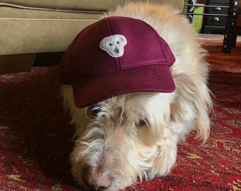 Cadeau pour propriétaire de chien marron personnalisé Mémorial de chien Cadeaux pour propriétaire d'animal de compagnie Portrait de chien personnalisé Casquettes unisexes baseball Casquette de cadeau d'anniversaire commémoratif pour animal de compagnie