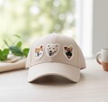 Custom Embroidered dog hat tan color: unisex hat Baseball Cap for man and women product logo