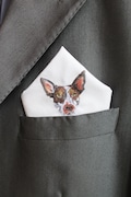 Wedding Pocket Square with Dog Portrait, Wedding Day Gift to Bride or Father of the Groom from your Dog,Pet Portrait Handkerchief product logo