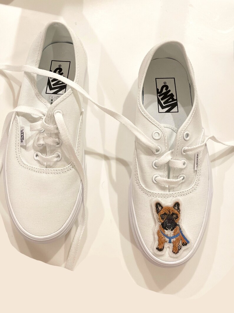 Customized Vans Dog Cat Pet Shoes, Sneaker shoes, Custom Vans Shoes, Wedding Shoes, Walking shoes for Women, Low top shoes, Slip on Shoes image 2