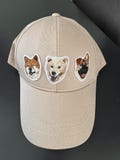 Custom Embroidered dog hat tan color: unisex hat Baseball Cap product logo