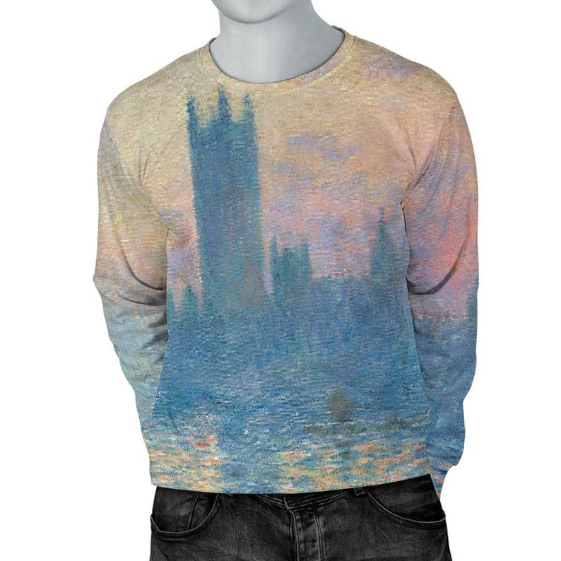Claude Monet The Houses of Parliament Men/'s Sweater