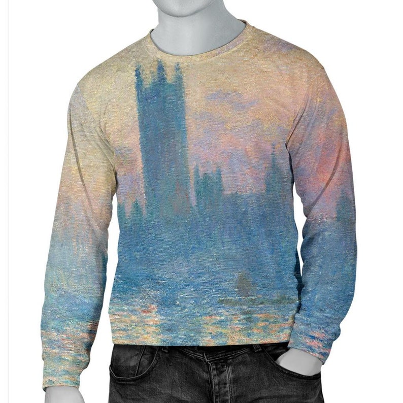 Claude Monet The Houses of Parliament Men/'s Sweater