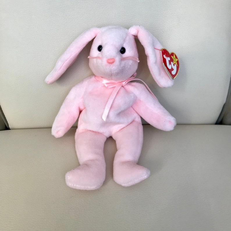 Vintage Beanie Baby: HOPPITY the Pink Bunny 1996 MINT | Etsy