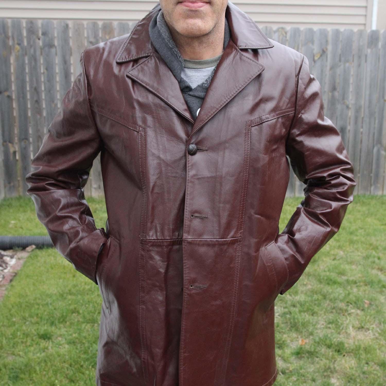 the leather shop カーコート　レザージャケット　sears 36 Vintage Mens Sears Leather Jacket - Etsy