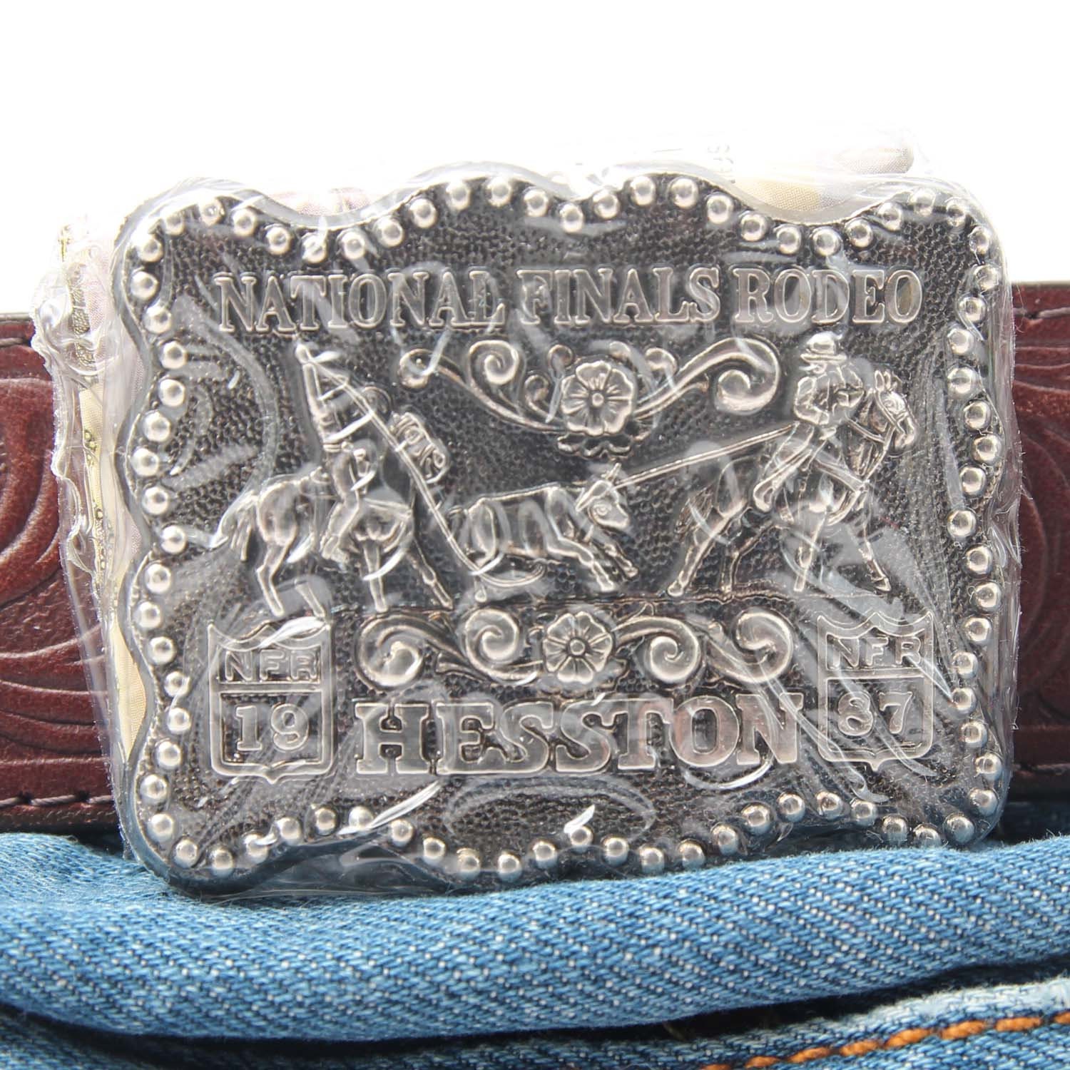 Kids Western Belt Buckle NEW Sealed 1987 Hesston Rodeo Belt Etsy
