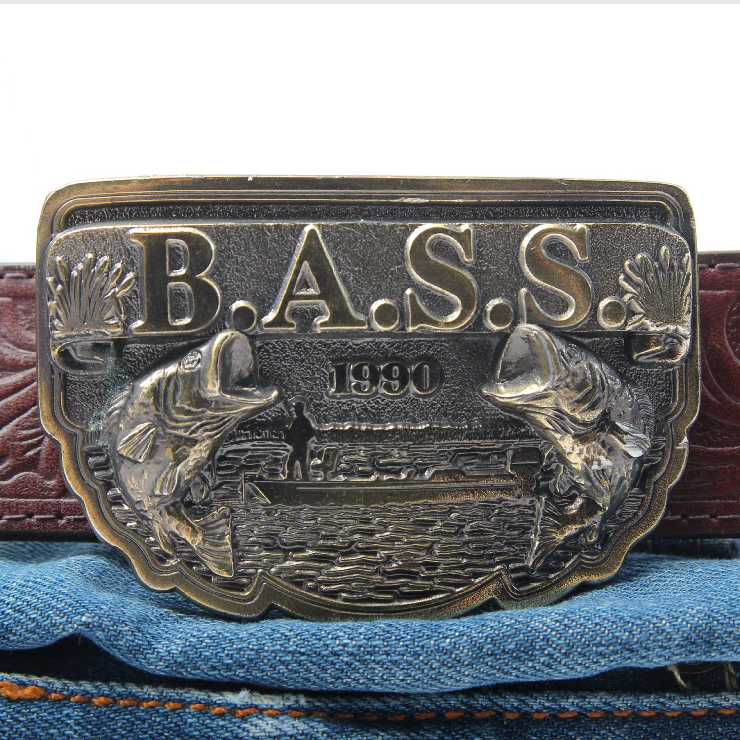 Vintage Fishing Fish Belt Buckle Bass Anglers Sportsman Etsy