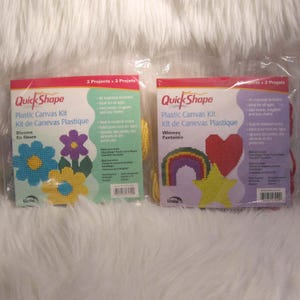 QuickShape Plastic Canvas Kits – Blooms & Whimsy – Lot of 2