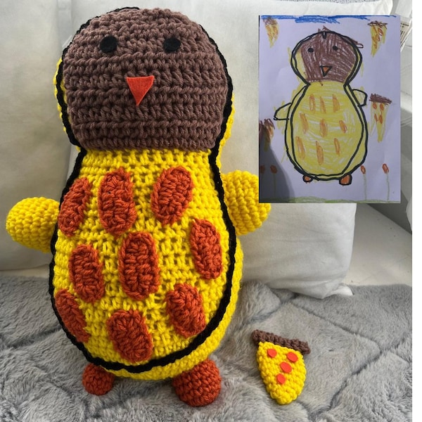 Custom Stuffed Animal from Drawing – Personalized Plush Toy, Acrylic Yarn Creation