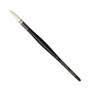 May include: A round-tipped paintbrush with a black handle and a light-colored brush head. The brush has gold-colored metal ferrules and the text "KAGALOVSKA by Da Vinci" printed on the handle. The brush is designed for fine art painting.