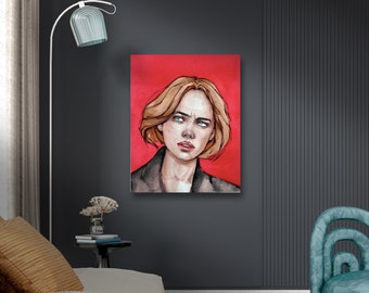 Digital portrait painting - Mistrust | Fashion girl illustration | Digital watercolor fashion art | Woman face| Design wall art  (0088)
