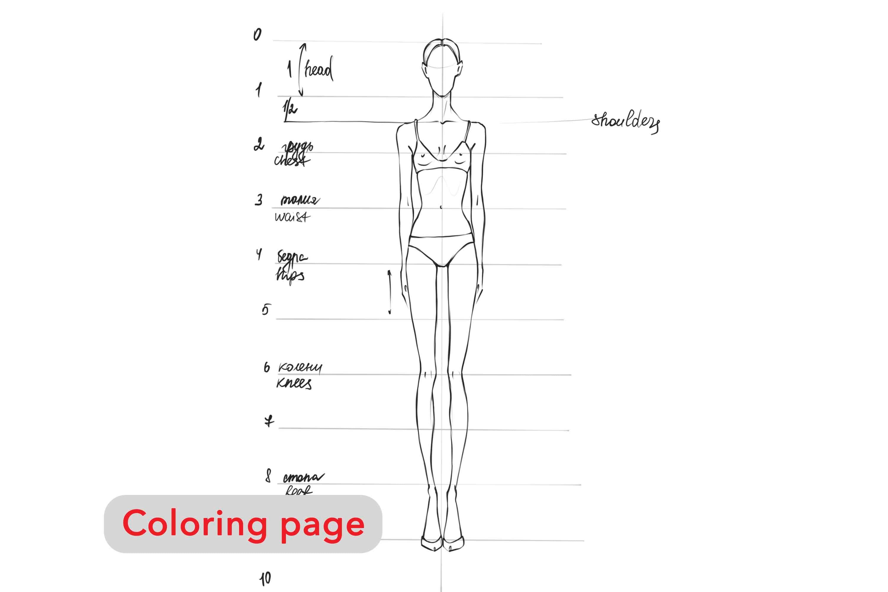 Girl Body Coloring Page