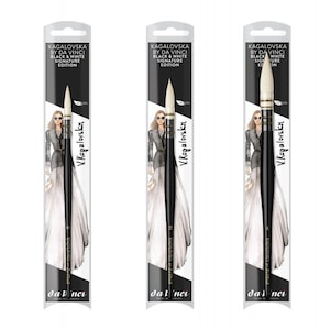 Artist brushes for watercolour KAGALOVSKA by da Vinci Black & White Signature Limited Edition. Hand made hight quality paint brushes.