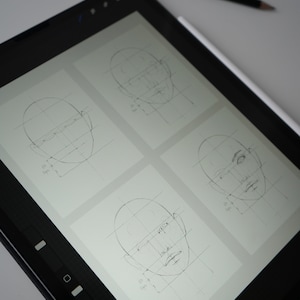 Colouring pages, Easy TUTORIALS how to draw woman portrait, face proportions, face chart for artist and designers with explanations image 4