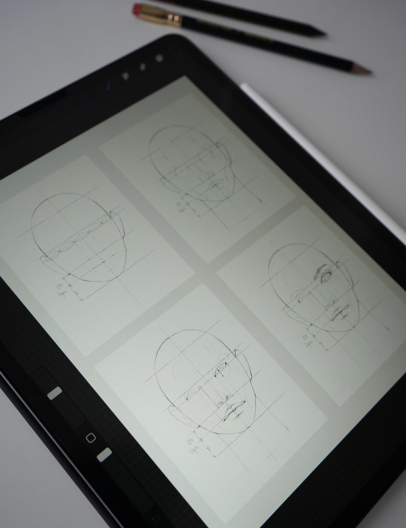 Colouring pages, Easy TUTORIALS how to draw woman portrait, face proportions, face chart for artist and designers with explanations image 4