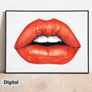LV Lips INSTANT DOWNLOAD print file PNG – BB Digital Prints and Boutique