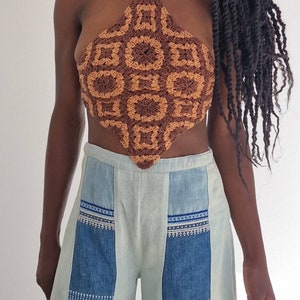 Diamond Granny Square Top, Crochet Top Top, Crochet Top