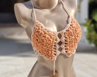 Floral crochet top