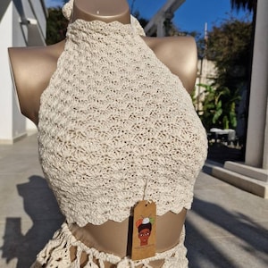 Crochet top, crochet halter top, XXS-XS-S, L-XL, Neckholder Top Bild 1