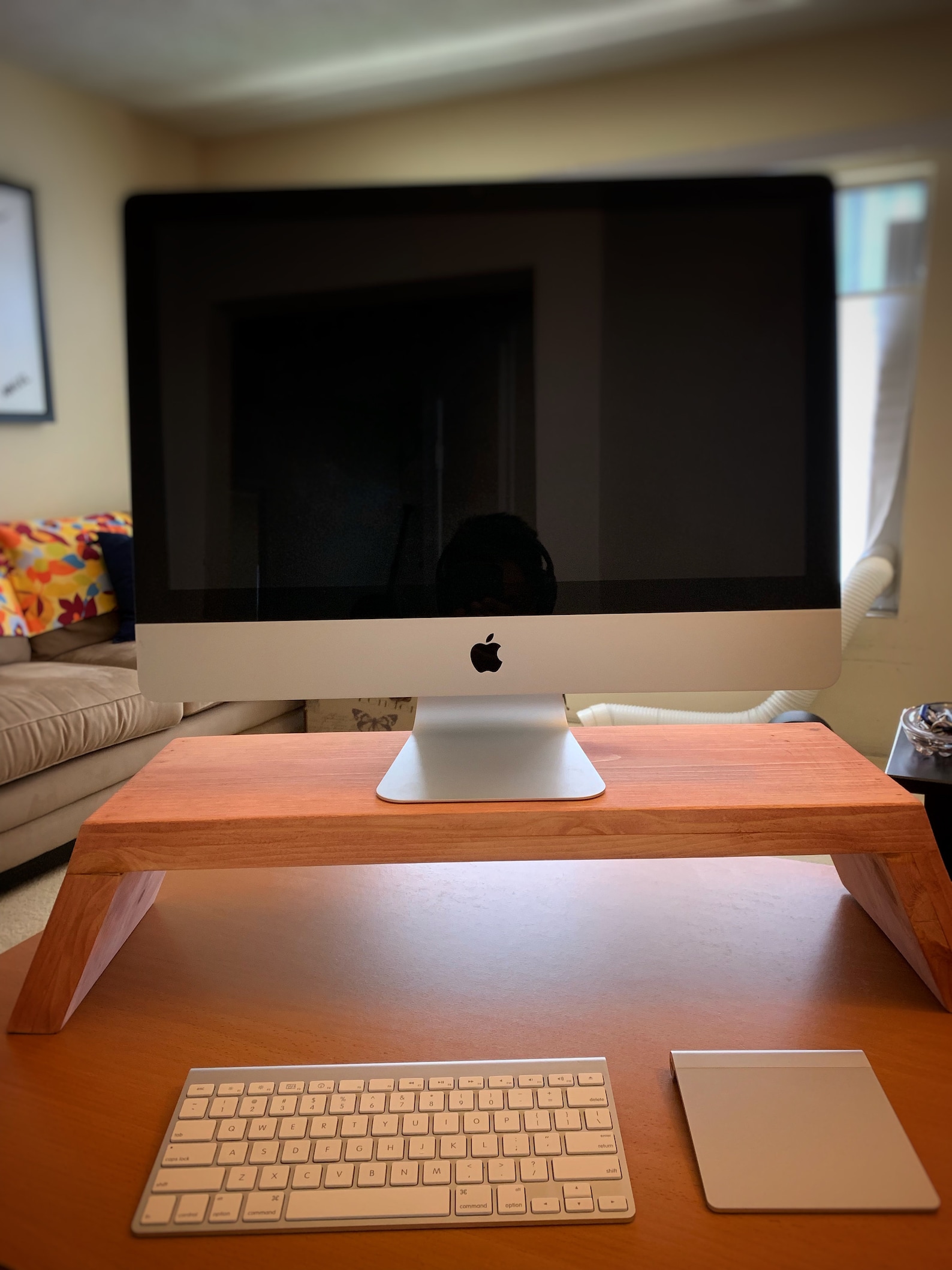 Angled Computer Monitor and Keyboard Stand - Etsy