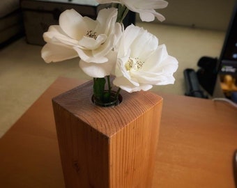 Wood Desk Vase