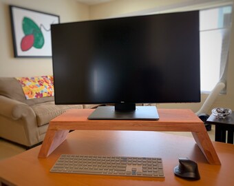 Angled Computer Monitor and Keyboard Stand