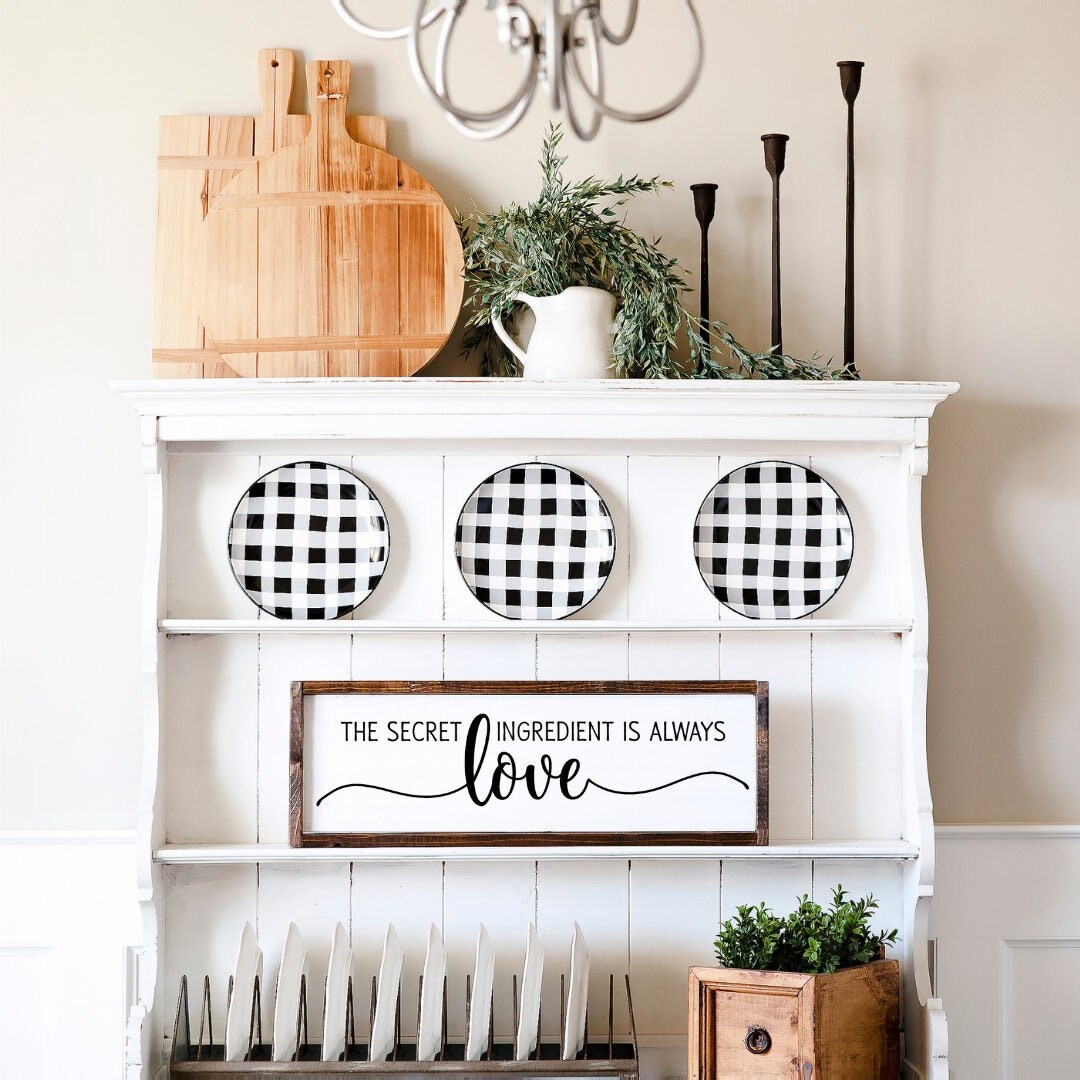 The Secret Ingredient is Always Love Kitchen Decor, Kitchen Wood Sign ...
