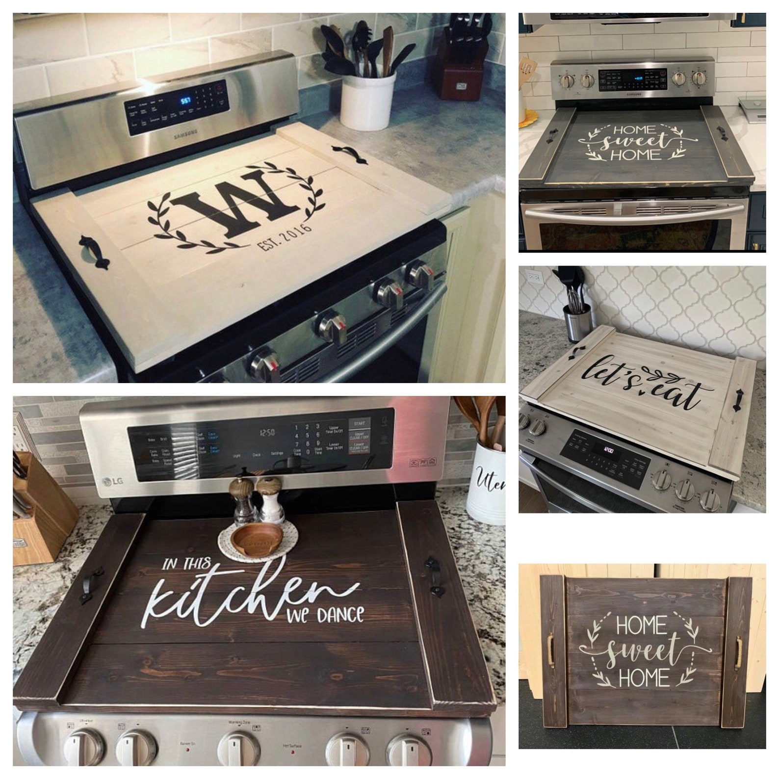 Kitchen Stove Cover Stove Cover Kitchen Decor Wood Sign Etsy