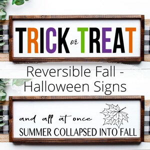 Fall | Halloween | Thanksgiving Reversible Seasonable Sign