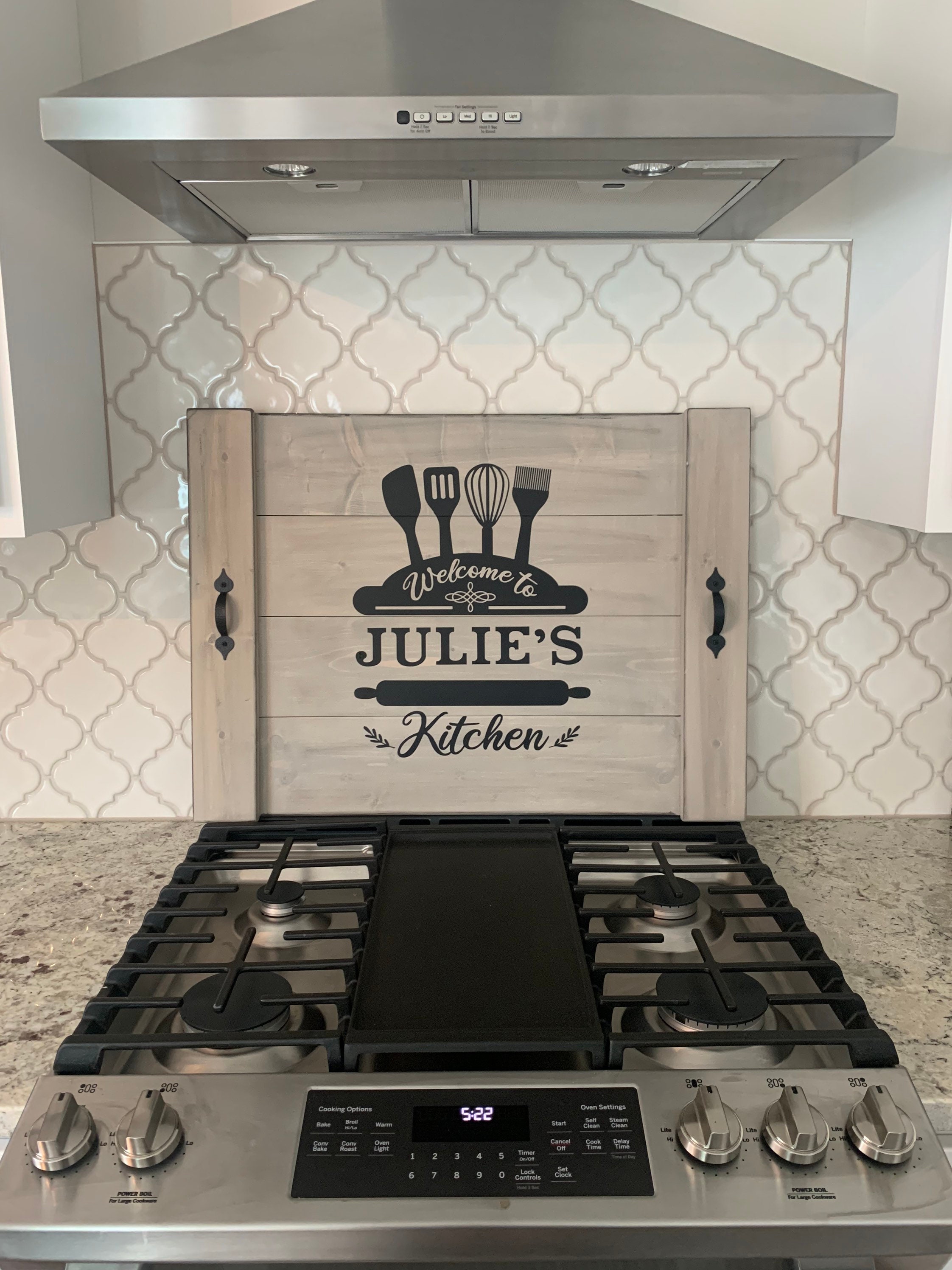 Kitchen Stove Cover Stove Cover Kitchen Decor Wood Sign Etsy