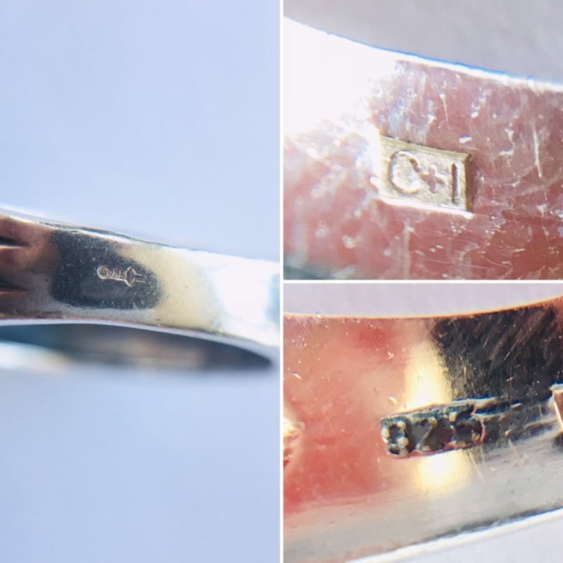 Vintage Dutch Modernist Sterling Silver Nut Shaped Ring Gift for Her and Best Friend