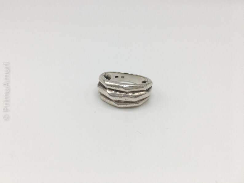 Vintage Dutch Modernist Sterling Silver Nut Shaped Ring Gift for Her and Best Friend