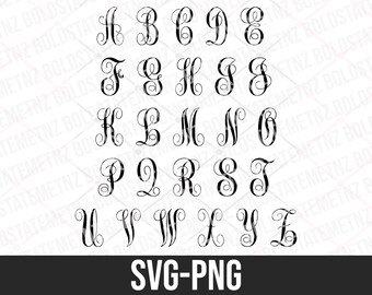 Svg Files For Cricut Monogram Etsy