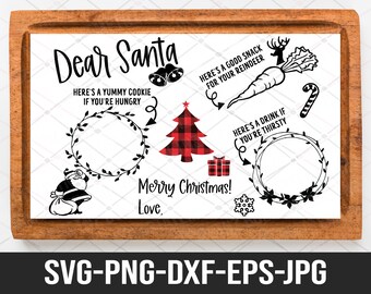 Dear Santa Svg Etsy