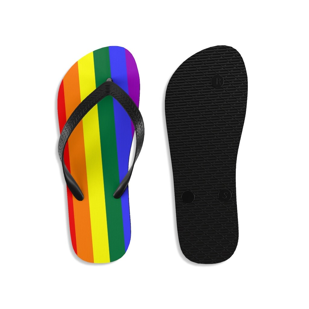 LGBTQ Unisex Flip-Flops Pride Beachwear Summer Footwear | Etsy