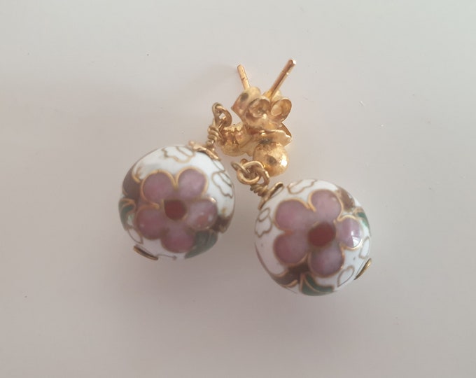 Vintage Cloisonne Earrings Mismatched main image 0