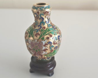 ヴィンテージ 中国製 七宝焼き 小さな蓋付き壷 - Etsy 日本