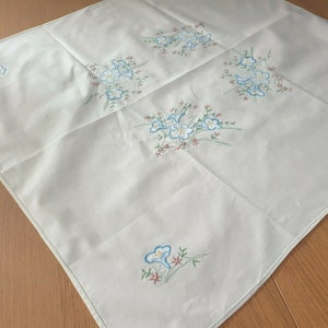 Vintage Beige quadratische Tischdecke - 100% Baumwolle 36x36&quot;/ 80 x 82 cm