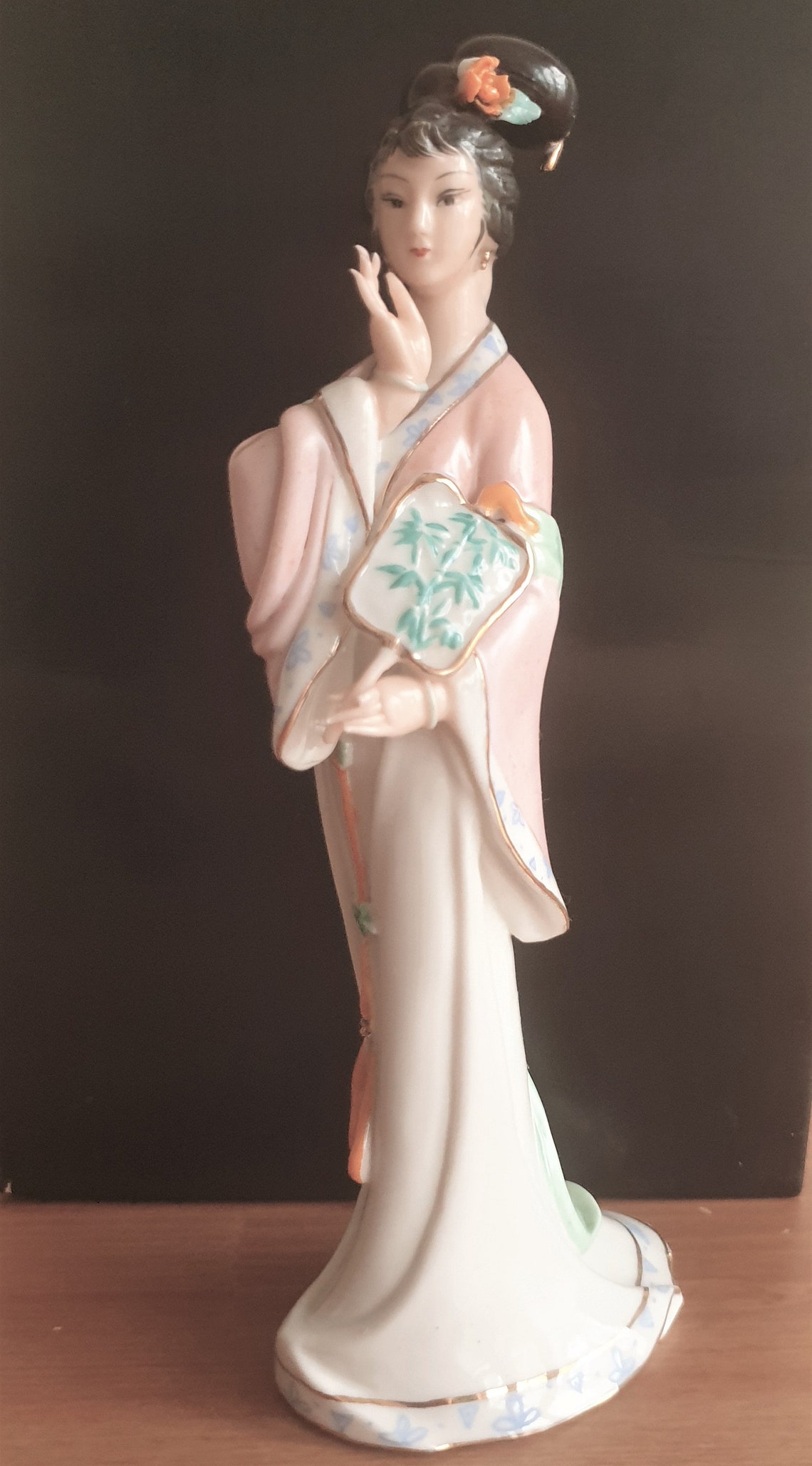 Vintage Chinese Porcelain Statues Chinese Women HandPainted Etsy