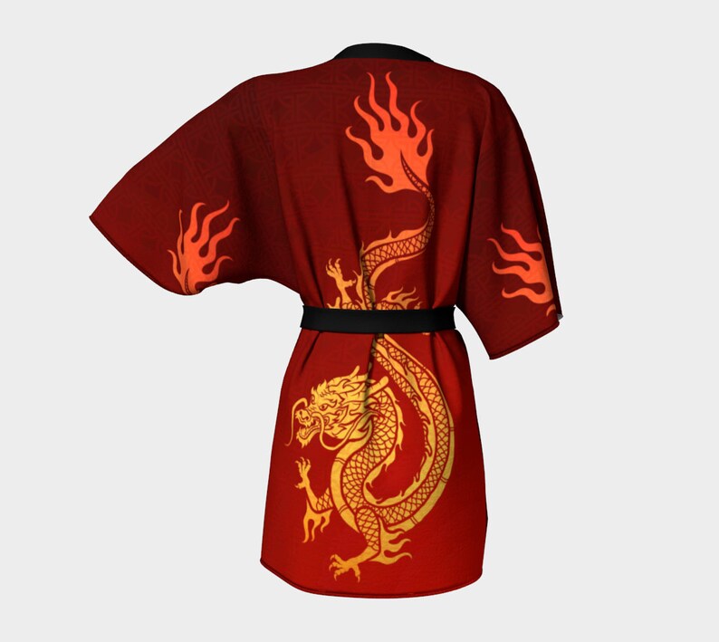 Gold Dragon Kimono Robe Etsy