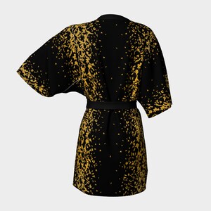 Black and Gold Kimono Robe - Etsy