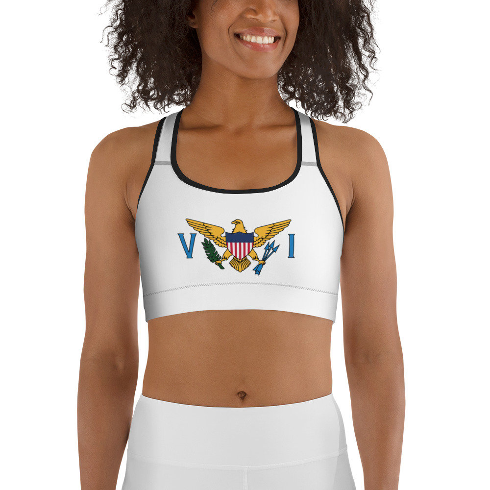 US Virgin Islands Flagsports Bra 