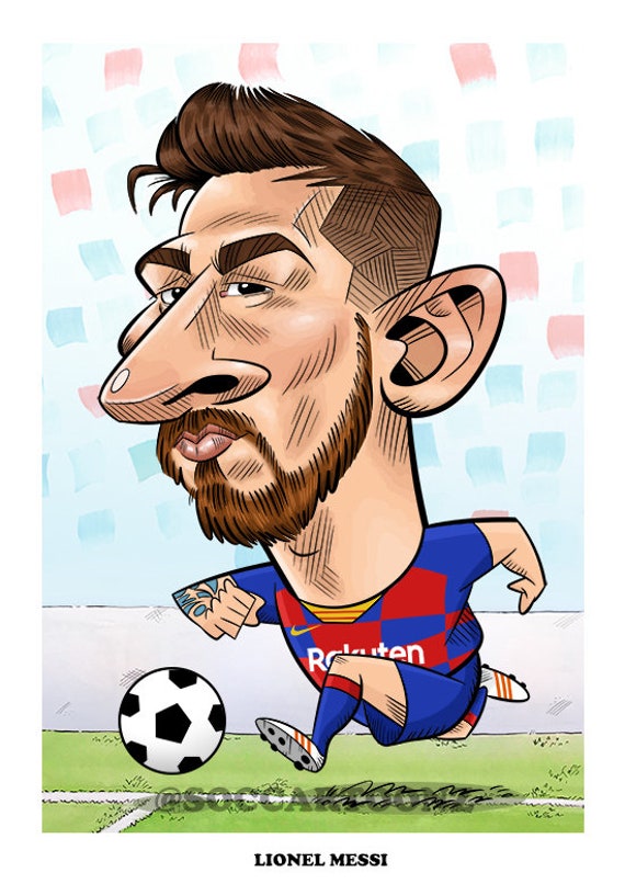 Месси смешной рисунок