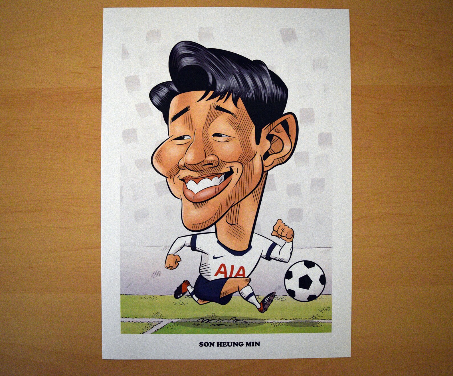 Football Art Gift Son Heung Min Tottenham Hotspur Etsy