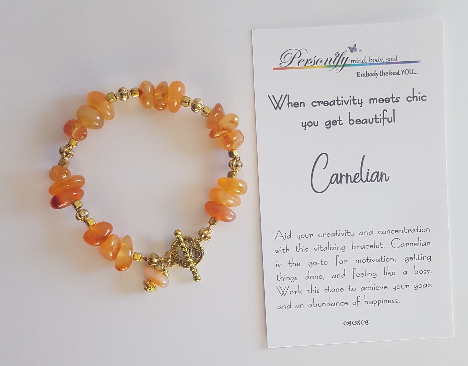 Genuine Carnelian Bracelet Handmade Cleansed Includes Free Etsy