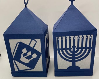 Paper Hanukkah Lantern-Chanukah Lantern-Hanukkah Decoration-Light-up Decoration-Table Decoration-Handmade-Free Shipping